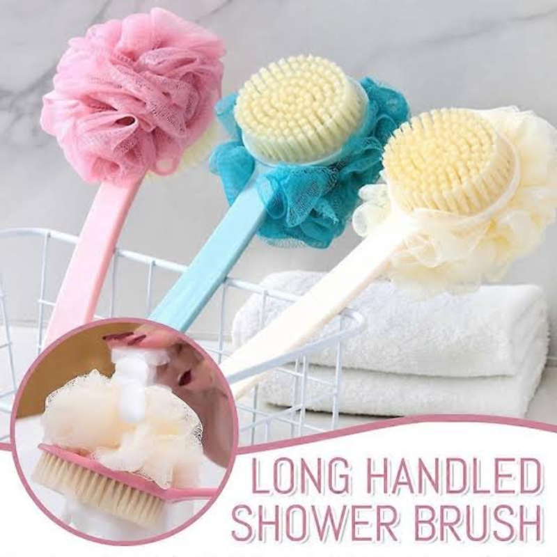 Long Handle Bath sponge and brush (Minimum Order Quantity 1 Carton/200 PCs)