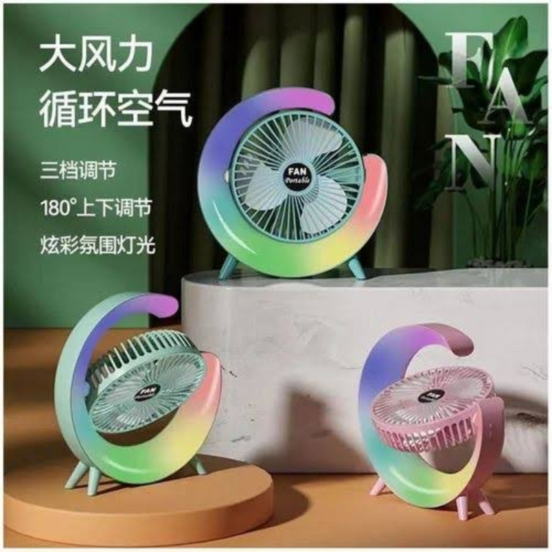 Round Shape Fan with RGB led (Minimum Order Quantity 1 Carton/40 PCs)